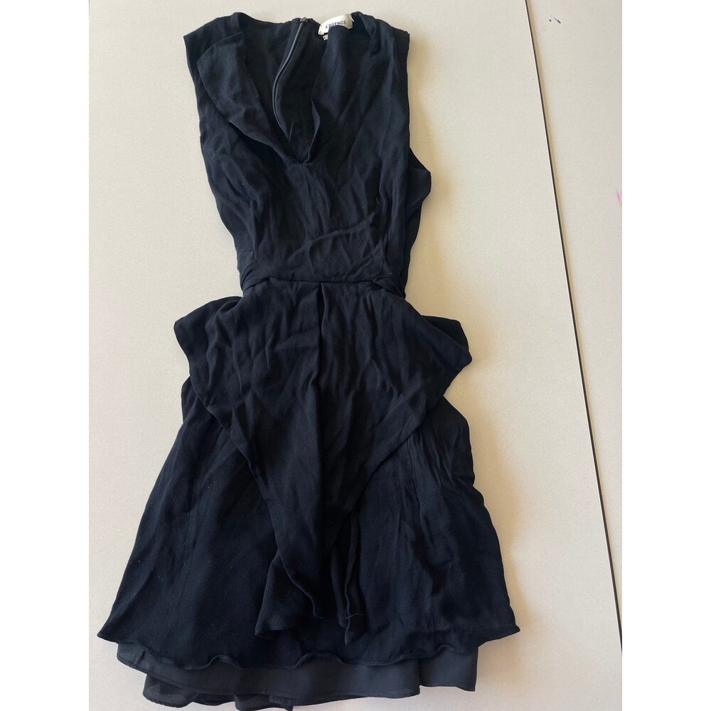L’agence Black Gabby Tiered Mini Dress 8 Women